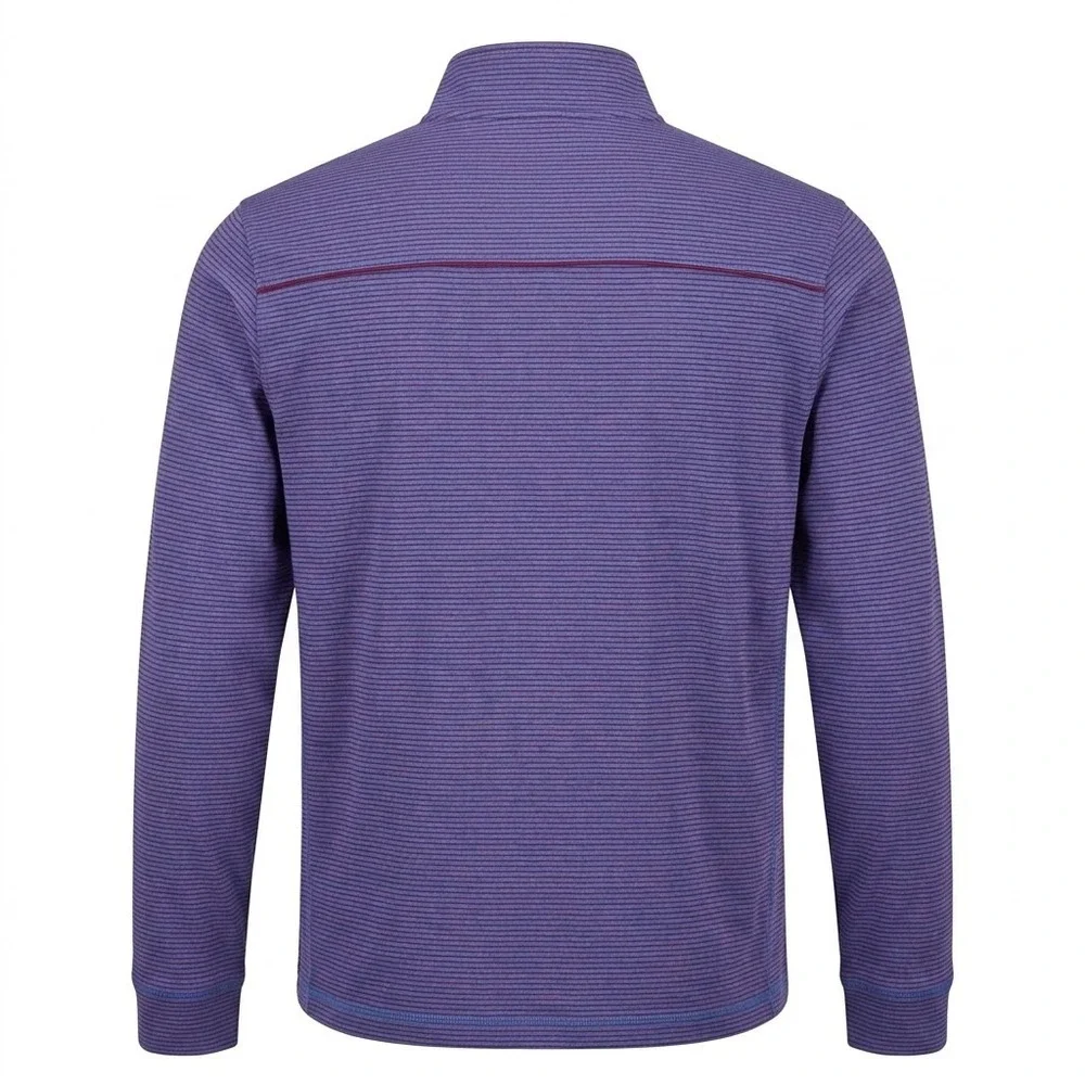 Johnnie-O Riptide Purple Striped Quarter Zip‎ Pullover Mens Large L - CJ